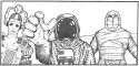 [Cyberman, Astronaut, and Mummy]